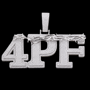 Colgante de moissanita HP LBA más vendido con diseño de corona de espinas, chapado en oro y plata, joyería con incrustaciones de diamantes. - Product Image 4