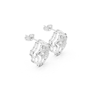 Anillo de Aniversario de Oro Blanco de 14K con Diamante Cultivado en Laboratorio, Corte Redondo, para Mujer, Nuevo Diamante Cultivado - Product Image 6