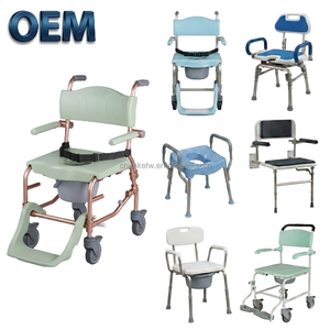 OEM Taiwan Customized Multifunctional Toilet Wheeled Shower <b>Chair</b> Bathroom Safety Equipment Custom Manufacturing Solution - Product Image 1