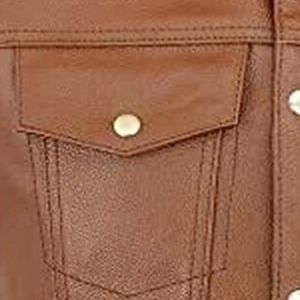 Chaleco Vaquero de Cuero Genuino para Hombre, Ropa de Invierno Impermeable y Transpirable con Cierre de Cremallera y Cuello Alto, Personalizable - Product Image 6