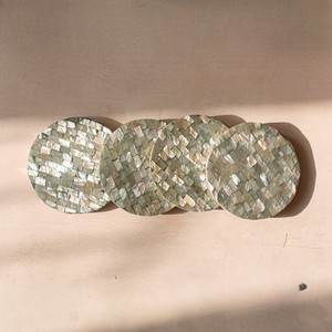 Sous-verres modernes en nacre de style estival 5 mm – Tapis de table de luxe résistant à la chaleur, couleur personnalisable, pour la décoration intérieure - Product Image 1