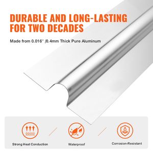 Piastre di Trasferimento Calore in Alluminio Durevole da 4 Piedi per Tubi PEX da 3/4 Pollici, Riscaldamento Radiante Facile da Tagliare e Installare, per Sistemi HVAC a Pavimento Domestici - Product Image 5