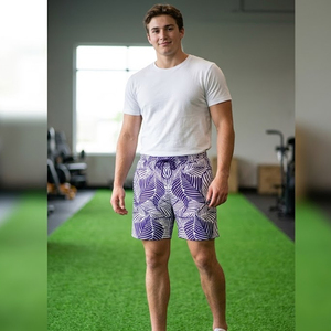 2024 hommes Shorts été Shorts décontracté Shorts poche cordon style hawaïen feuilles respirant court Streetwear plage pantalon - Product Image 1