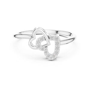 Anillo de Diamantes Cultivados en Laboratorio, Redondos, en Oro Blanco de 14K para Mujer |   Ropa de Oficina |   Diamante Cultivado Nuevo - Product Image 1