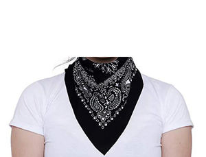 Pañuelo Multiusos de Algodón Satinado con Diseño Paisley, Suave al Tacto, Transpirable, para la Cabeza, Muñeca, Cara, para Hombres y Mujeres - Product Image 6