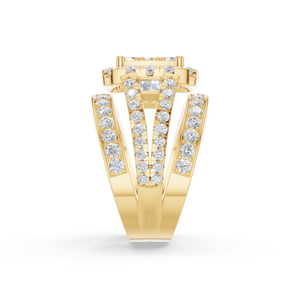Bague de fiançailles en diamant synthétique de laboratoire taille brillant Aurum Diam, couleur E, certifiée EGL, en argent 925, cadeau d'anniversaire - Product Image 3