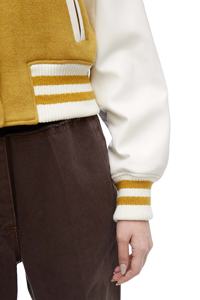 Chaqueta Varsity de Mujer de Alta Calidad con Mangas de Cuero y Lana, Logotipo Personalizado, Bordado Chenille, Chaquetas Varsity Cortas para Mujer - Product Image 5