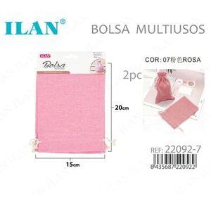Ilan Bolsa Multiusos 15x20cm Rose 2Pc Sac de rangement - Product Image 2