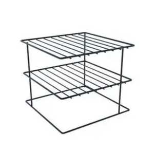 Escurridor de Platos de Metal Negro de 2 Niveles, Organizador de Almacenamiento para Encimera de Cocina, Soporte con Cesta para Cubiertos - Product Image 5