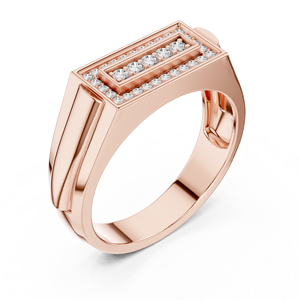 Anillo de oro amarillo macizo de 14k para mujer con piedras cultivadas en laboratorio de corte brillante redondo, para uso diario, banda apilable - Product Image 6
