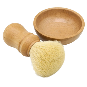 Pinceau à raser JDK RTS en nylon, style classique, manche en bois pour hommes - Product Image 4