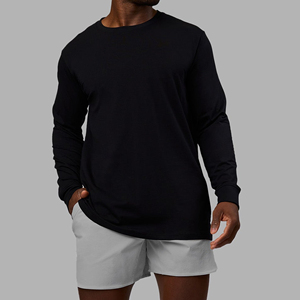 Camiseta de Manga Larga para Hombre, Unisex, con Costuras en Contraste de Color, Tejida en Poliéster/Algodón, Estilo Holgado, para Verano - Product Image 4