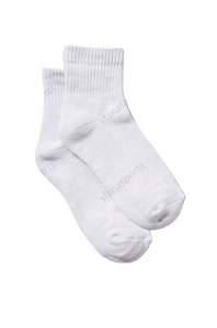 ถุงเท้ากีฬาข้อสั้นสีขาวสำหรับนักกีฬา ผลิตจากผ้าสแปนเด็กซ์ถัก ระบายอากาศได้ดี รับผลิตตามสั่งพร้อมพิมพ์โลโก้ - Product Image 2