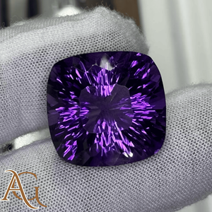 Natural Amethyst <b>Cushion</b> laser cut Carving intaglio <b>Purple</b> Carved Loose Gemstone Jewelry Making wholesale prices Crystal - Product Image 2