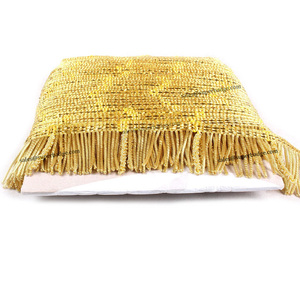 Flecos de Hilo Metálico de Última Tendencia, Color Personalizado, Accesorios para Prendas, Fabricados en Fábrica, Adornos de Hilo Metálico, Borlas y Flecos - Product Image 1