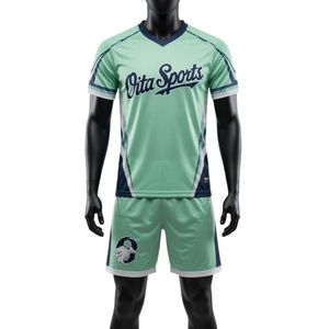 Unisex Mint <b>Green</b> Navy Sublimated Lacrosse Uniform Set Lightweight Polyester Reversible Sports Team Training Uniform - Product Image 1