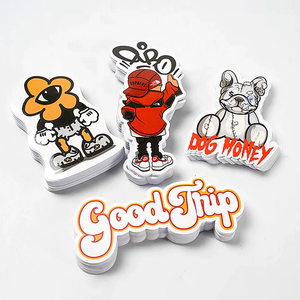 Custom Labels Printing Waterproof Die Cut Vinyl Stickers Pack Self Adhesive PVC Logo Vsco Clean Kiss Cut Stickers Sheets