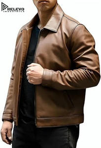 Chaqueta de Cuero Genuino con Logotipo Personalizado – Piel de Vacuno, Cordero y Cabra – Proveedor para el Mercado Estadounidense - Product Image 4