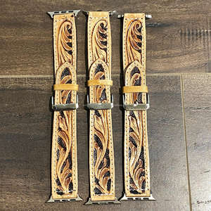 Venta al por mayor de fábrica correa de reloj de pulsera de cuero genuino mecanizada a mano liberación rápida reemplazo inteligente reloj pulseras accesorios de banda - Product Image 4