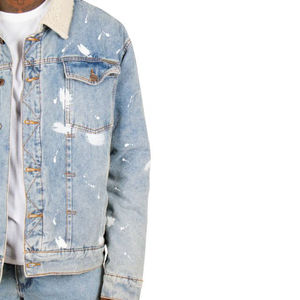 New Casual Vintage Style Denim <b>Jacket</b> Factory Wholesale <b>Men</b> Breathable Anti-Bacterial Eco-Friendly Full Sleeve 100% Cotton <b>Short</b> - Product Image 6