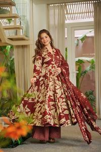 Presentamos un Nuevo Vestido de Diseñador en Estilo Elegante, Algodón Maslin con Estampado Digital, Sin Arrugas, de Secado Rápido, para Fiestas - Product Image 4