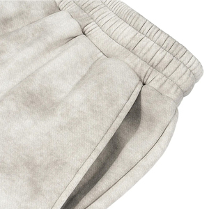 <b>Men</b> Casual Streetwear Acid Washed Canvas Mid Drawstring Fleece Sweatpants Lightweight Breathable Eco-Friendly Jogger <b>Trousers</b> - Product Image 5