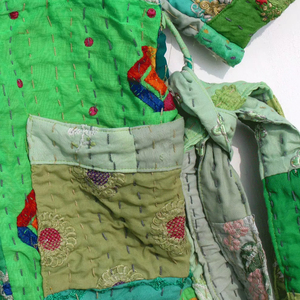 Kimono indio hecho a mano con patchwork de algodón kantha, elegante ropa de playa para mujer, bata de baño estilo japonés, kimono con patchwork, regalo para ella. - Product Image 2