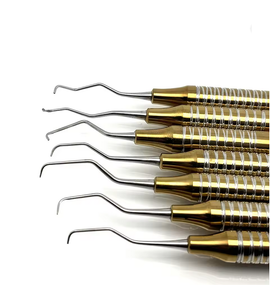 ชุดเครื่องมือขูดหินปูนทางทันตกรรม 7 ชิ้น ยี่ห้อ Dental Gracey Curette สำหรับทำความสะอาดฟัน ขูดหินปูน และเตรียมรากฟัน โดย Narham Enterprises - Product Image 4