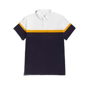 Nouveauté, vêtements pour enfants de haute qualité, haut à manches courtes rayé respirant, t-shirt polo en coton extensible pour garçons, fournisseur du Bangladesh - Product Image 4