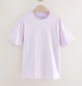 T-shirt blanc à manches courtes pour homme, col rond, coupe classique, couleur unie, jersey décontracté, 100% coton - Product Image 3