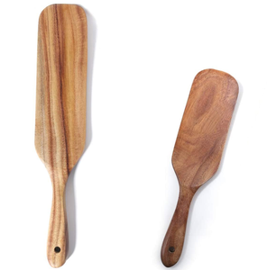 Natural Finish <b>Wooden</b> Spurtle Spoon Attractive kitchen <b>Utensil</b> in Flat Design Hand Crafted Kitchen Tool - Product Image 2
