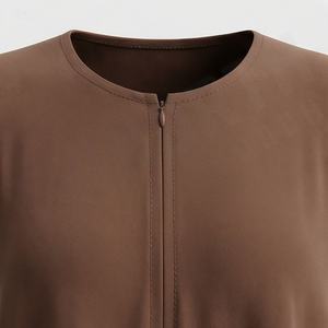 Abaya Islámica de Moda para Mujeres Musulmanas, Talla Grande, Manga Larga, Cuello en V, Largo hasta el Tobillo, Ligera, de Poliéster, Personalizable - Product Image 4