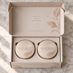 กล่องบรรจุภัณฑ์ไปรษณีย์ลูกฟูกพิมพ์ลายแบบกำหนดเองสำหรับ SELENE Highlighter Compact - Product Image 2