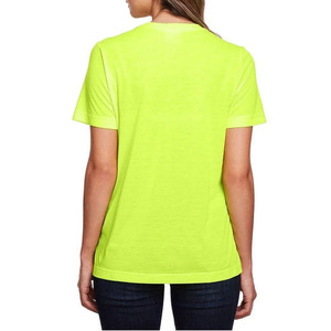 Camiseta de Verano de Alta Calidad para Mujer, Cuello Redondo, Manga Corta, Color Sólido, Lavada a Máquina - Product Image 4