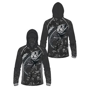 Chemise à capuche légère, imperméable, à séchage rapide et anti-UV pour la pêche, l'entraînement et les vêtements de performance - Product Image 1