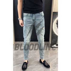 Pantalones Cargo de Mezclilla para Hombre, Corte Slim Fit, Lavado Stonewash, Cintura Media, Color Sólido, Estilo Utilitario, Tela de Mezclilla de Primera Calidad, Duraderos - Product Image 1