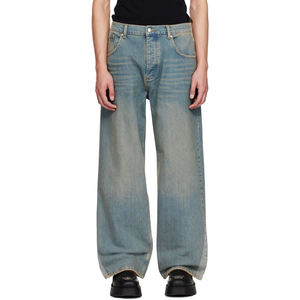 MEESAM Jeans de Mezclilla para Hombre y Mujer, 100% Algodón, Secado Rápido, Varios Colores, Corte Regular, Estilo Casual Lavado, Recto, para Invierno - Product Image 2
