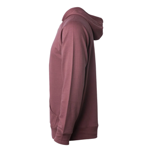 Sweat à capuche bordeaux pour homme, coupe oversize, 100 % coton molletonné, uni, avec poche kangourou, décontracté - Product Image 5
