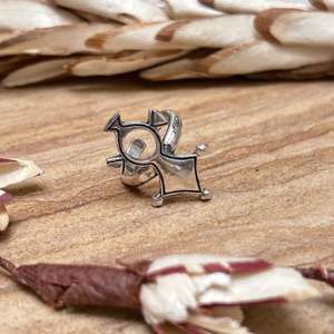 Ethnic Geometric Abalak Brass Statement Ring <b>Women</b> 925 Silver Plated Tribal Square Design Tuareg Berber Wedding Ring Wholesale - Product Image 4