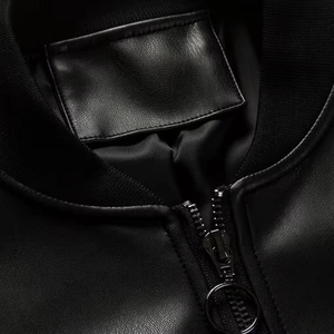 Chaquetas de Cuero para Hombre, Servicio OEM 2026, Color Negro, Chaqueta de Cuero de Manga Larga para Hombre - Product Image 5