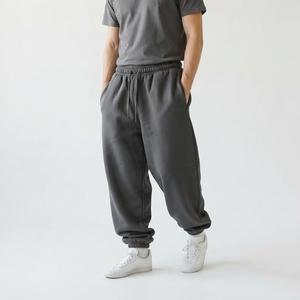 Pantalones Deportivos de Felpa Gruesa y Cálida para Invierno, 500GSM, Corte Holgado, Estilo Urbano para Hombre - Product Image 1