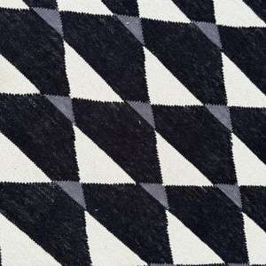 Tapis Dhurrie en coton à texture plate Design géométrique Résistant aux taches Style moderne antibactérien pour les zones à fort trafic - Product Image 4