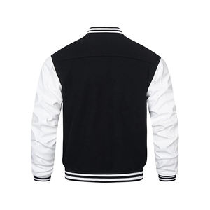 Chaqueta Universitaria de Graduación Personalizada con Número de Año, Mezcla de Lana, Mangas de Cuero, Parche de Chenille, Abrigo Letterman para Graduados - Product Image 4