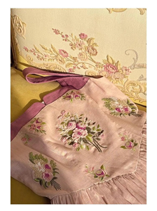 Nuevo Vestido Maxi Estilo Vintage con Bordado Floral, Cuello Cuadrado, Sin Mangas, Bordado Floral Hecho a Mano - Product Image 5