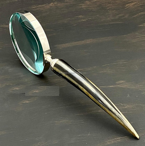 Wholesale High Quality <b>Large</b> Size Real Horn Magnifying Glass Viking Horn Handheld Magnifier <b>Gift</b> & Collectible - Product Image 6