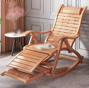 Silla de lectura ergonómica de madera (diseño de gravedad cero) - Product Image 5