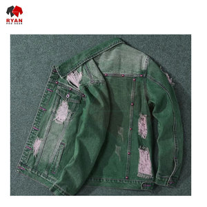 Jeans Casuales de Color Sólido de Alta Calidad para Hombre, Chaquetas de Mezclilla de Manga Larga, Talla Grande - Product Image 2