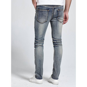 Custom Fashion Men's Washed Denim <b>Pants</b> High Quality Cotton Light Washed Slim Fit Denim <b>Pant</b> for Men - Product Image 6