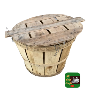 Macetero Redondo de Diseño Clásico Campestre, de Madera Natural de Alta Calidad, Estilo Barril, Personalizado, para Decoración de Jardín - Product Image 3