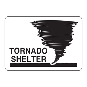 Panneau de signalisation d'urgence Brady Tornado Shelter Sign haute visibilité pour intérieur/extérieur - Product Image 2